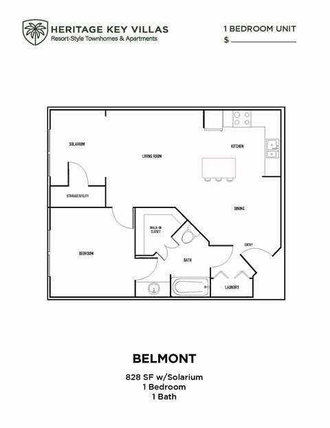 a floor plan for a bedroom apartment with a bathroom and a closet
